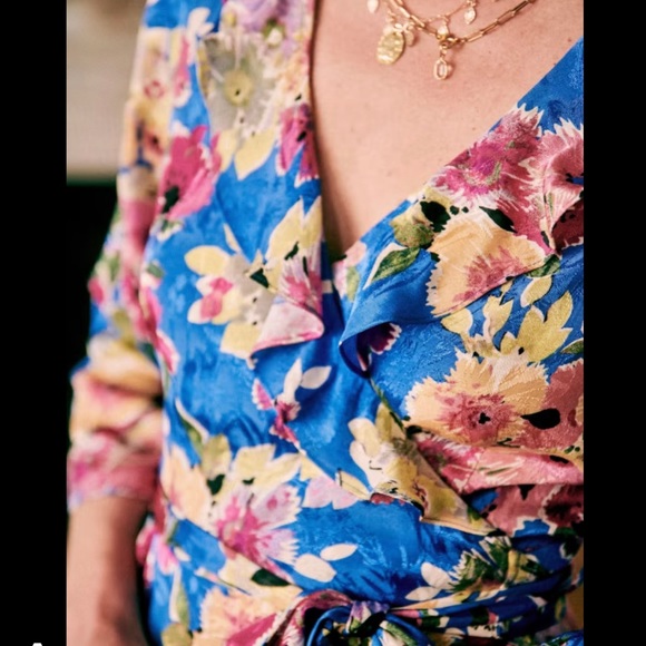 Sezane Asianne dress size 46 - Picture 3 of 7